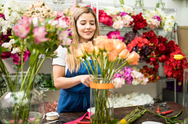 Florist at work